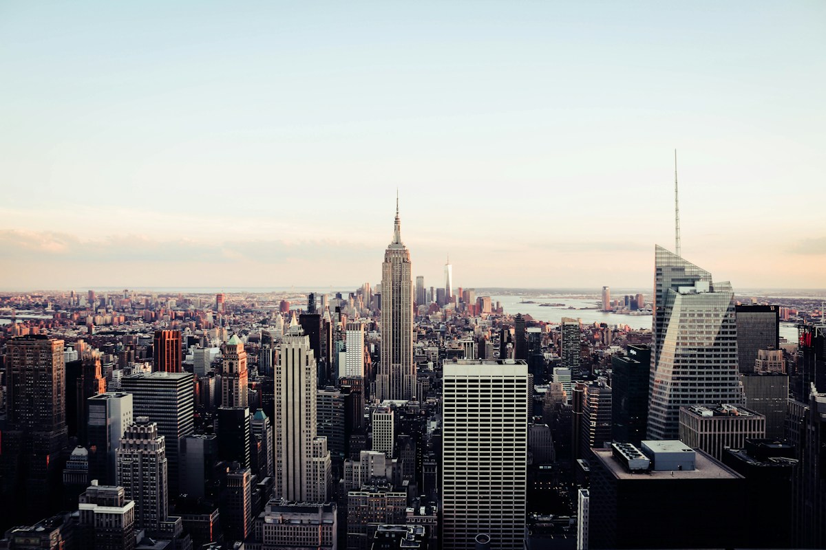 New York City streets and the Empire State Building